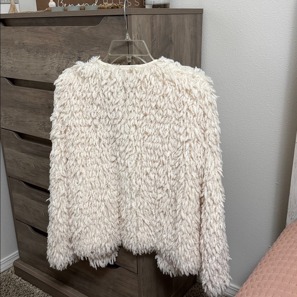 Stylish Cream Textured Cardigan - Picture 4 of 4
